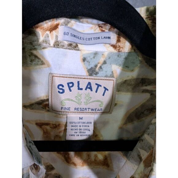 Splatt Island Shores, Beige and Green, Palm Pattern Hawaiian Island Style Tropic - Picture 3 of 6